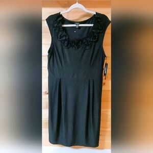 Forever Sleeveless Ruffle Black Dress! Polyester & Spandex! NWT!✨️